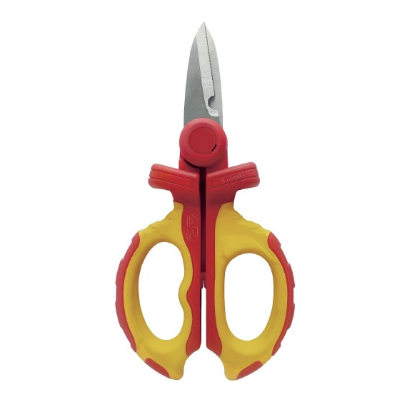 Insulated electrician's scissors, 1000V. Red...