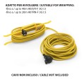 Carrete de cable alargador para casa, oficina y jardín, amarillo
