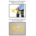 Carrete de cable alargador para casa, oficina y jardín, amarillo