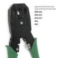 3-in-1-Crimpzange. Für RJ45-, RJ11- und RJ12-Stecker. Grün