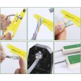3-in-1-Crimpzange. Für RJ45-, RJ11- und RJ12-Stecker. Grün