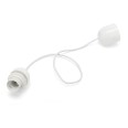 Pre-assembled pendant with 65cm cable and E27 lamp holder. White.