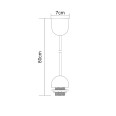 Pre-assembled pendant with 65cm cable and E27 lamp holder. White.