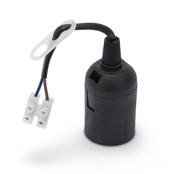 Pre-assembled lamp holder with power cable and terminal...
