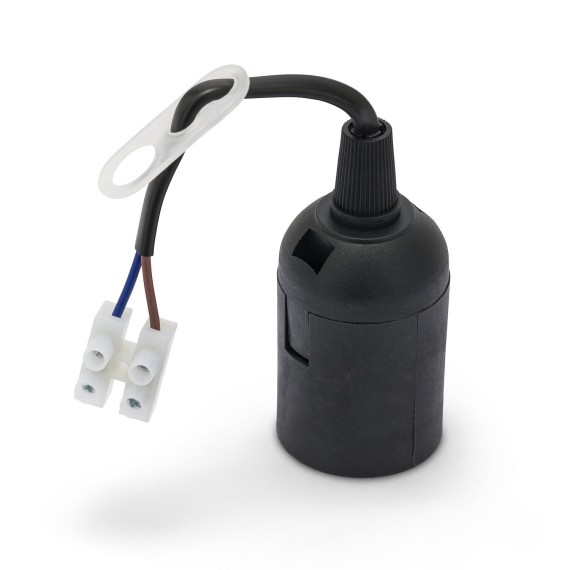 Pre-assembled lamp holder with power cable and...