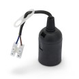 Pre-assembled lamp holder with power cable and terminal block. E27. 16cm cable. Black.