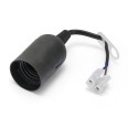 Pre-assembled lamp holder with power cable and terminal block. E27. 16cm cable. Black.
