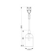 Pre-assembled lamp holder with power cable and terminal block. E27. 16cm cable. Black.