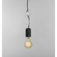 Pre-assembled lamp holder with power cable and terminal block. E27. 16cm cable. Black.
