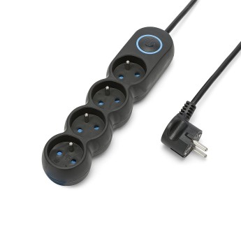 French power strip 4x16A, with switch, 1.5m long cable,...