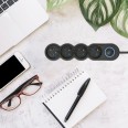 French power strip 4x16A, with switch, 1.5m long cable, H05VV-F3G1.0MM2, CE, NF. Black