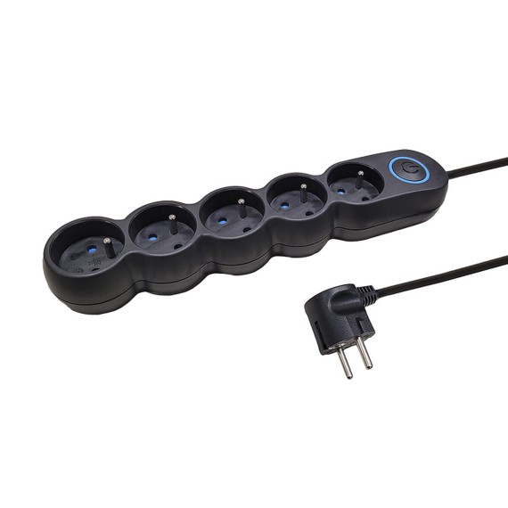 French power strip 5x16A, with switch, 1.5m...