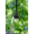 E27 thermoplastic lamp holder. Fully threaded, with ring nut. Black