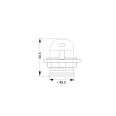 E27 thermoplastic lamp holder. Fully threaded, with ring nut. White.