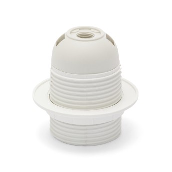 E27 thermoplastic lamp holder. Partially threaded, with...