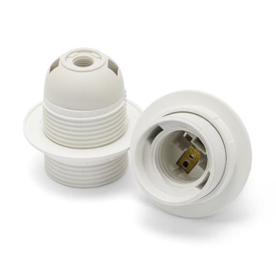 E27 thermoplastic lamp holder. Partially...