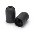 E27 thermoplastic lamp holder with smooth outer shell. Black