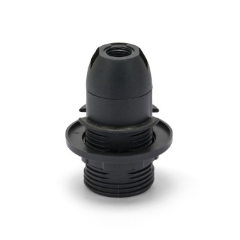 E14 thermoplastic lamp holder. Partially threaded, with...