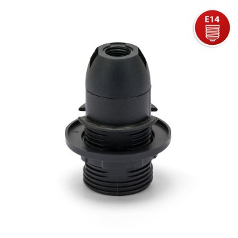 E14 thermoplastic lamp holder. Partially threaded, with... 2