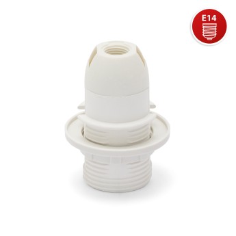 E14 thermoplastic lamp holder. Partially threaded, with... 2