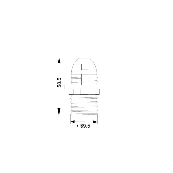 E14 thermoplastic lamp holder. Fully threaded,...