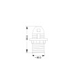 E14 thermoplastic lamp holder. Fully threaded, with ring nut. Black