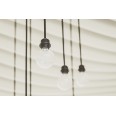 E14 thermoplastic lamp holder. Fully threaded, with ring nut. Black
