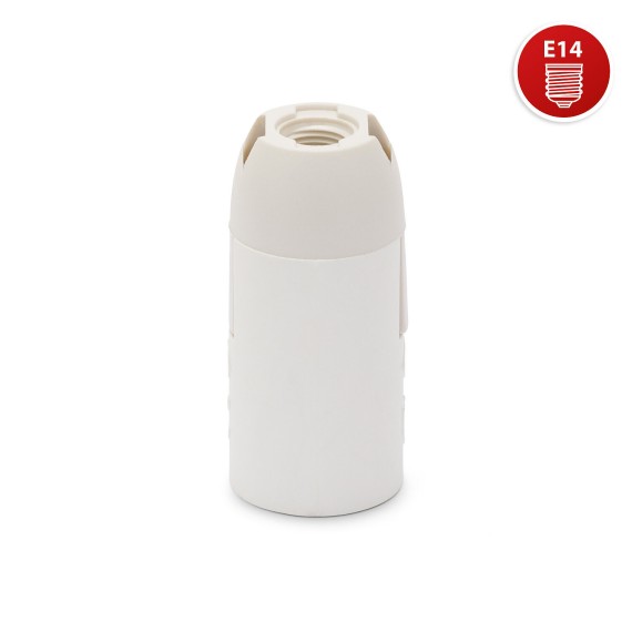 E14 thermoplastic lamp holder with smooth outer...