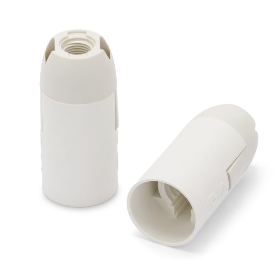 E14 thermoplastic lamp holder with smooth outer...