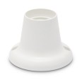 Thermoplastic spotlight with E27 socket and straight base. White.