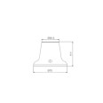Thermoplastic spotlight with E27 socket and straight base. White.