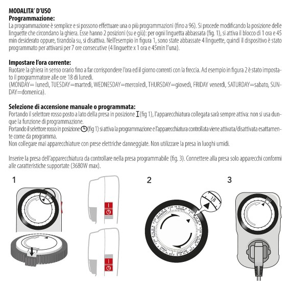 Mechanical weekly programmer - 10/16A.