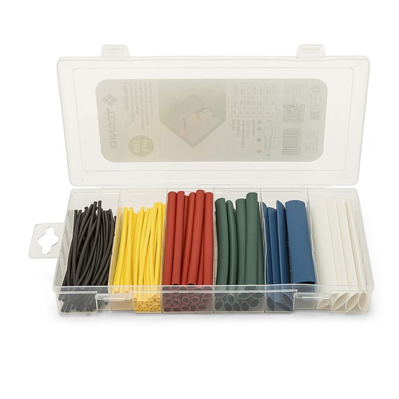 Kit of 100 heat shrink tubing. 6 assorted...