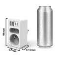 Biplite frontale 2+P 16A + 6A con 2 prese USB-A e 2 prese USB-C