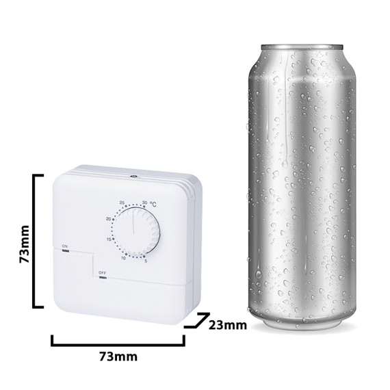 Thermostat analogique chaud/froid. Blanc