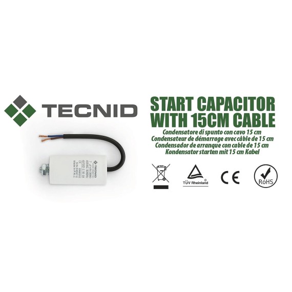 Starting capacitor for electric motors, 450V,...
