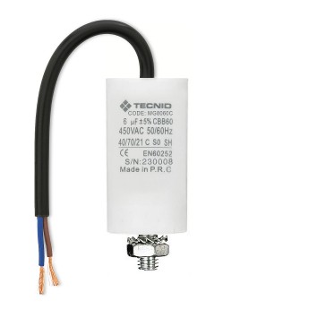 Starting capacitor for electric motors, 450V, capacity:...