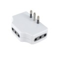 Adattatore presa tripla: 3 prese 10A e 1 spina 10A