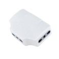 Dreifachsteckdosenadapter: 3 x 10A/16A-Wechselsteckdosen und 1 x 16A-Stecker