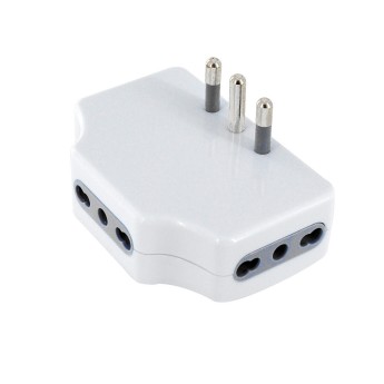 Triple socket adapter: 3 10A/16A two-way sockets and 1... 2