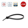 Black nylon cable ties 3.6x370 - 100pcs
