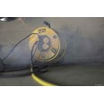 Enrollador de cable eléctrico profesional, 4 tomas y enchufe francés, H07RN-F3G2.5MM2, 25M, NF, CE - IP44. Con cable plano fij