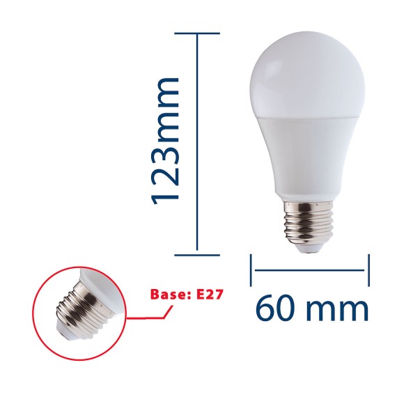 SMD LED bulb, Goccia A60, 15W/1800lm, E27 base,...