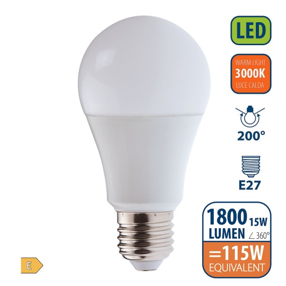 Ampoule LED SMD, culot A60, 15 W / 18 000 lm,...