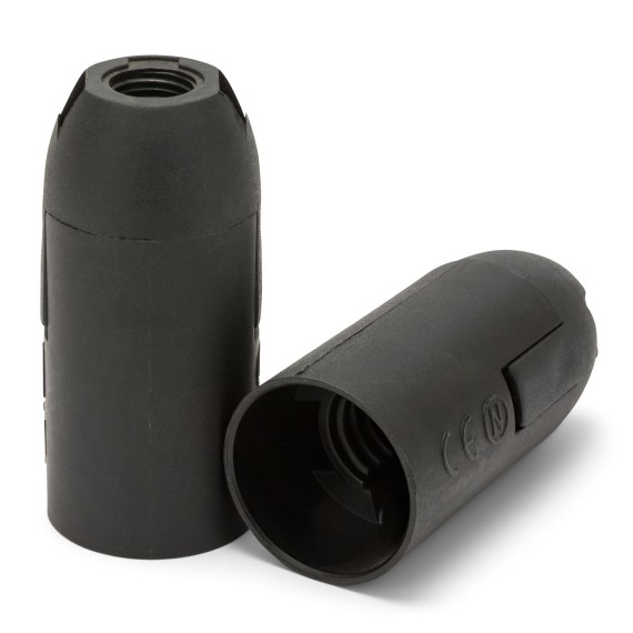 E14 thermoplastic lamp holder with smooth outer...