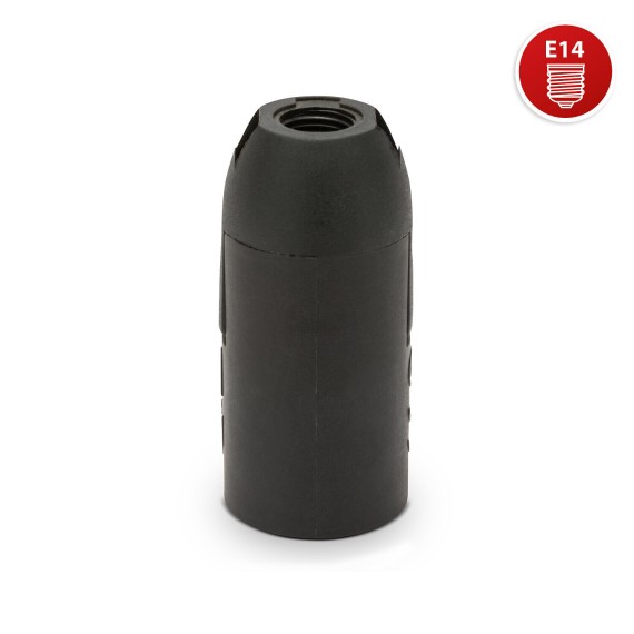 E14 thermoplastic lamp holder with smooth outer...