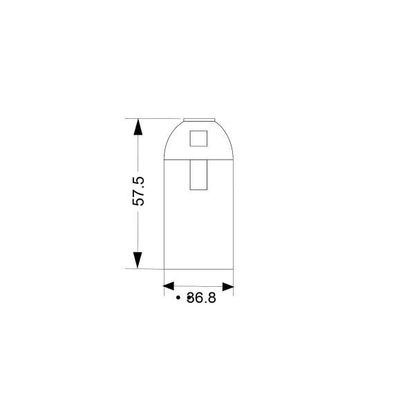 E14 thermoplastic lamp holder with smooth outer...