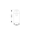 E14 thermoplastic lamp holder with smooth outer shell. Black