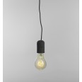 E14 thermoplastic lamp holder with smooth outer shell. Black