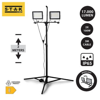 MINOS: 2 LED Tripod Spotlights, 2 x 100W, 17,000 Lumens,... 2
